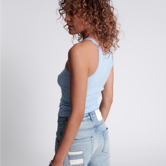 ONE TEASPOON Bower Bird Singlet in Crystal Blue! - Picture 4 of 4